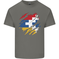 Torn Flag Nagorno Karabakh Mens Cotton T-Shirt Tee Top Charcoal