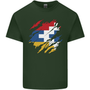Torn Flag Nagorno Karabakh Mens Cotton T-Shirt Tee Top Forest Green