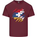 Torn Flag Nagorno Karabakh Mens Cotton T-Shirt Tee Top Maroon