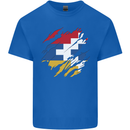 Torn Flag Nagorno Karabakh Mens Cotton T-Shirt Tee Top Royal Blue