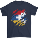Torn Flag Nagorno Karabakh Mens T-Shirt 100% Cotton Navy Blue