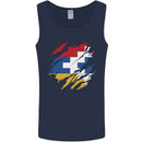 Torn Flag Nagorno Karabakh Mens Vest Tank Top Navy Blue