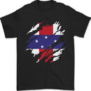 Torn Flag Netherlands Antilles Mens T-Shirt 100% Cotton Black