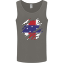Torn Flag Netherlands Antilles Mens Vest Tank Top Charcoal