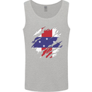 Torn Flag Netherlands Antilles Mens Vest Tank Top Sports Grey