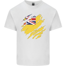 Torn Flag Niue Mens Cotton T-Shirt Tee Top White