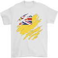 Torn Flag Niue Mens T-Shirt 100% Cotton White