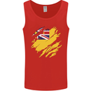 Torn Flag Niue Mens Vest Tank Top Red