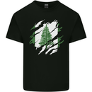 Torn Flag Norfolk Island Mens Cotton T-Shirt Tee Top Black