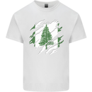 Torn Flag Norfolk Island Mens Cotton T-Shirt Tee Top White