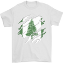 Torn Flag Norfolk Island Mens T-Shirt 100% Cotton White