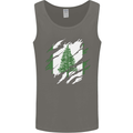 Torn Flag Norfolk Island Mens Vest Tank Top Charcoal