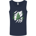 Torn Flag Norfolk Island Mens Vest Tank Top Navy Blue