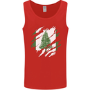 Torn Flag Norfolk Island Mens Vest Tank Top Red