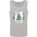 Torn Flag Norfolk Island Mens Vest Tank Top Sports Grey