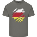 Torn Flag North Ossetia Mens Cotton T-Shirt Tee Top Charcoal