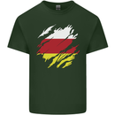 Torn Flag North Ossetia Mens Cotton T-Shirt Tee Top Forest Green