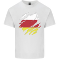 Torn Flag North Ossetia Mens Cotton T-Shirt Tee Top White