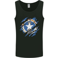 Torn Flag Northern Mariana Islands Mens Vest Tank Top Black
