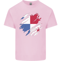 Torn Flag Panama Mens Cotton T-Shirt Tee Top Light Pink