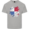 Torn Flag Panama Mens Cotton T-Shirt Tee Top Sports Grey