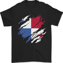 Torn Flag Panama Mens T-Shirt 100% Cotton Black