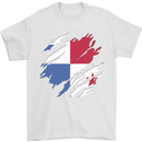 Torn Flag Panama Mens T-Shirt 100% Cotton White