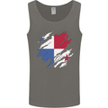 Torn Flag Panama Mens Vest Tank Top Charcoal