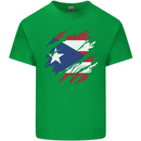 Torn Flag Pitcairn Islands Kids T-Shirt Childrens Irish Green