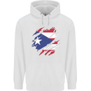 Torn Flag Pitcairn Islands Mens 80% Cotton Hoodie White