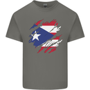 Torn Flag Pitcairn Islands Mens Cotton T-Shirt Tee Top Charcoal