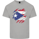 Torn Flag Pitcairn Islands Mens Cotton T-Shirt Tee Top Sports Grey
