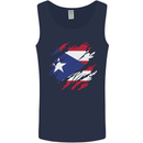 Torn Flag Pitcairn Islands Mens Vest Tank Top Navy Blue