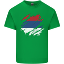 Torn Flag Puerto Rico Kids T-Shirt Childrens Irish Green