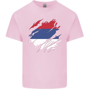 Torn Flag Puerto Rico Kids T-Shirt Childrens Light Pink