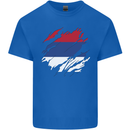 Torn Flag Puerto Rico Kids T-Shirt Childrens Royal Blue