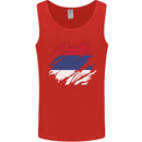 Torn Flag Puerto Rico Mens Vest Tank Top Red