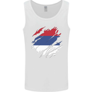 Torn Flag Puerto Rico Mens Vest Tank Top White