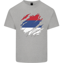 Torn Flag Republika Srpska Kids T-Shirt Childrens Sports Grey