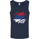 Torn Flag Republika Srpska Mens Vest Tank Top Navy Blue
