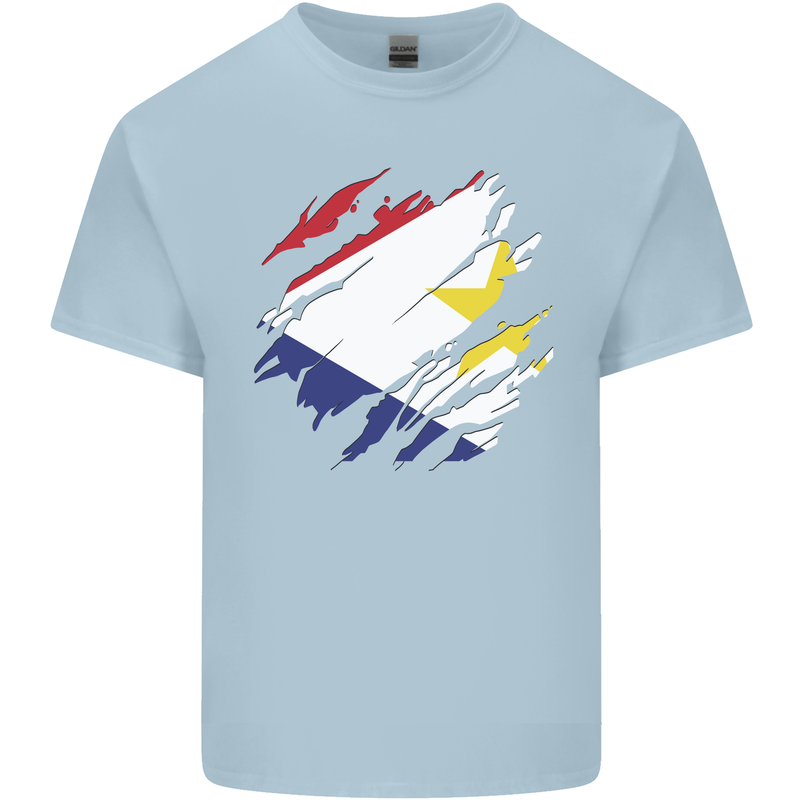 Torn Flag Saba Kids T-Shirt Childrens Light Blue