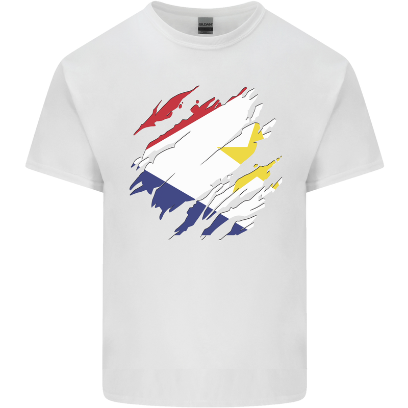 Torn Flag Saba Kids T-Shirt Childrens White