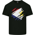 Torn Flag Saba Mens Cotton T-Shirt Tee Top Black
