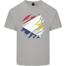 Torn Flag Saba Mens Cotton T-Shirt Tee Top Sports Grey