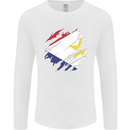Torn Flag Saba Mens Long Sleeve T-Shirt White