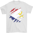 Torn Flag Saba Mens T-Shirt 100% Cotton White