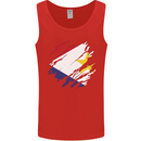 Torn Flag Saba Mens Vest Tank Top Red