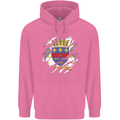 Torn Flag Saint Barthelemy Mens 80% Cotton Hoodie Azelea