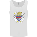 Torn Flag Saint Barthelemy Mens Vest Tank Top White