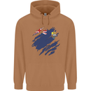 Torn Flag Saint Helena Mens 80% Cotton Hoodie Caramel Latte